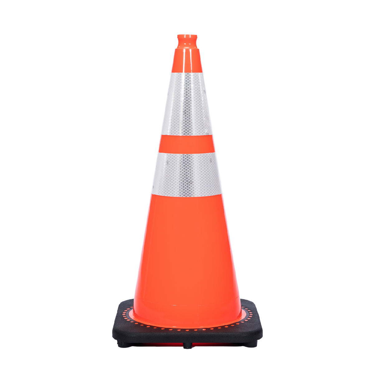 Revolution 28" 7lb Orange Wide Traffic Cone with 6" and 4" 3M Reflective Collars