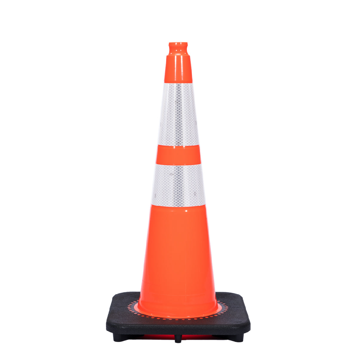 Revolution 28" 7lb Orange Slim Traffic Cone with 6" and 4" 3M Reflective Collars-1