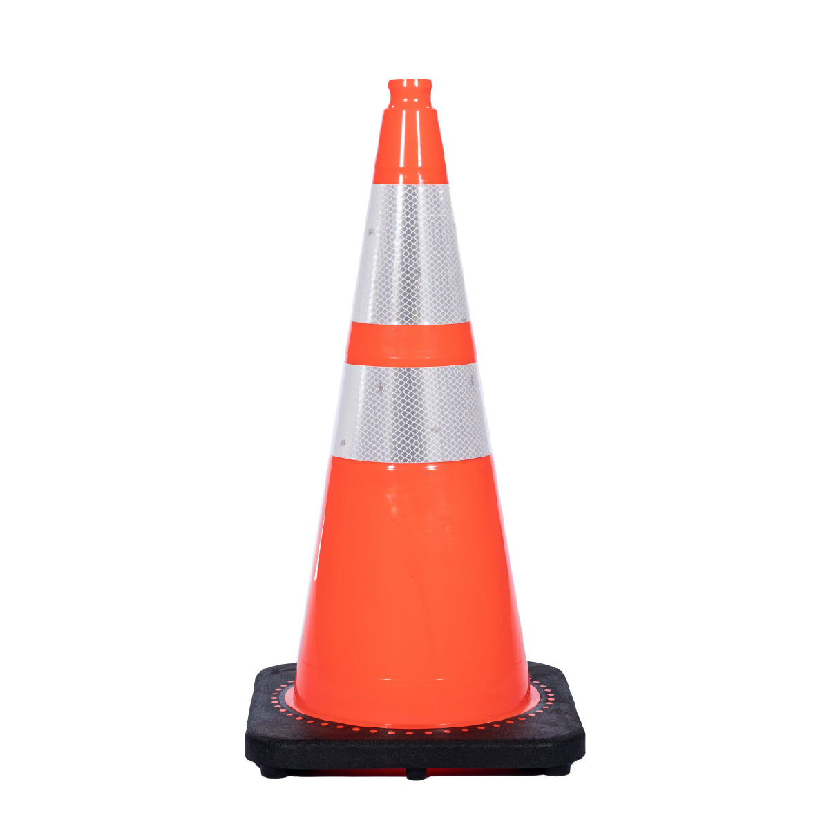 Revolution 28" 10lb Orange Wide Traffic Cone with 6" and 4" 3M Reflective Collars