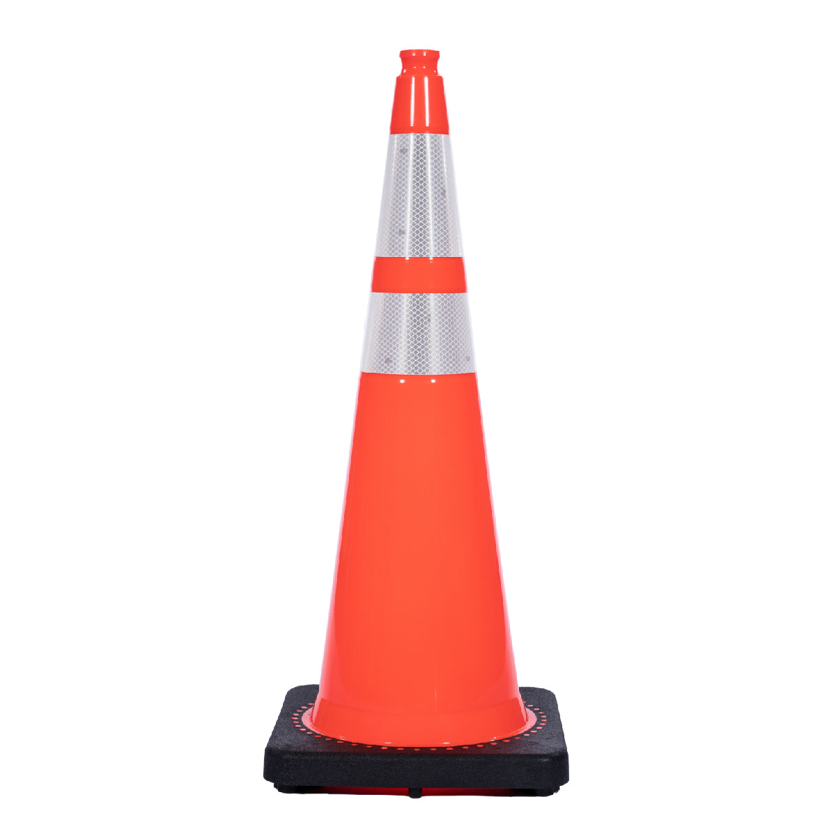 Revolution 36" 12lb Orange Wide Traffic Cone with 6" and 4" 3M Reflective Collars