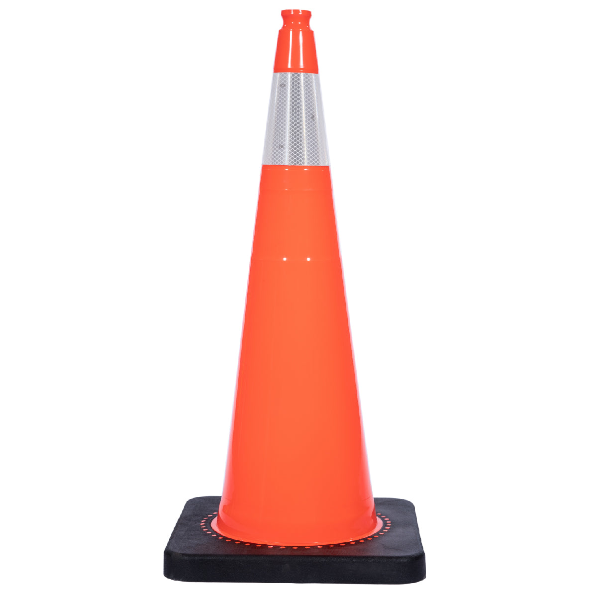 Revolution 36" 15lb Orange Wide Traffic Cone with 6" 3M Reflective Collars