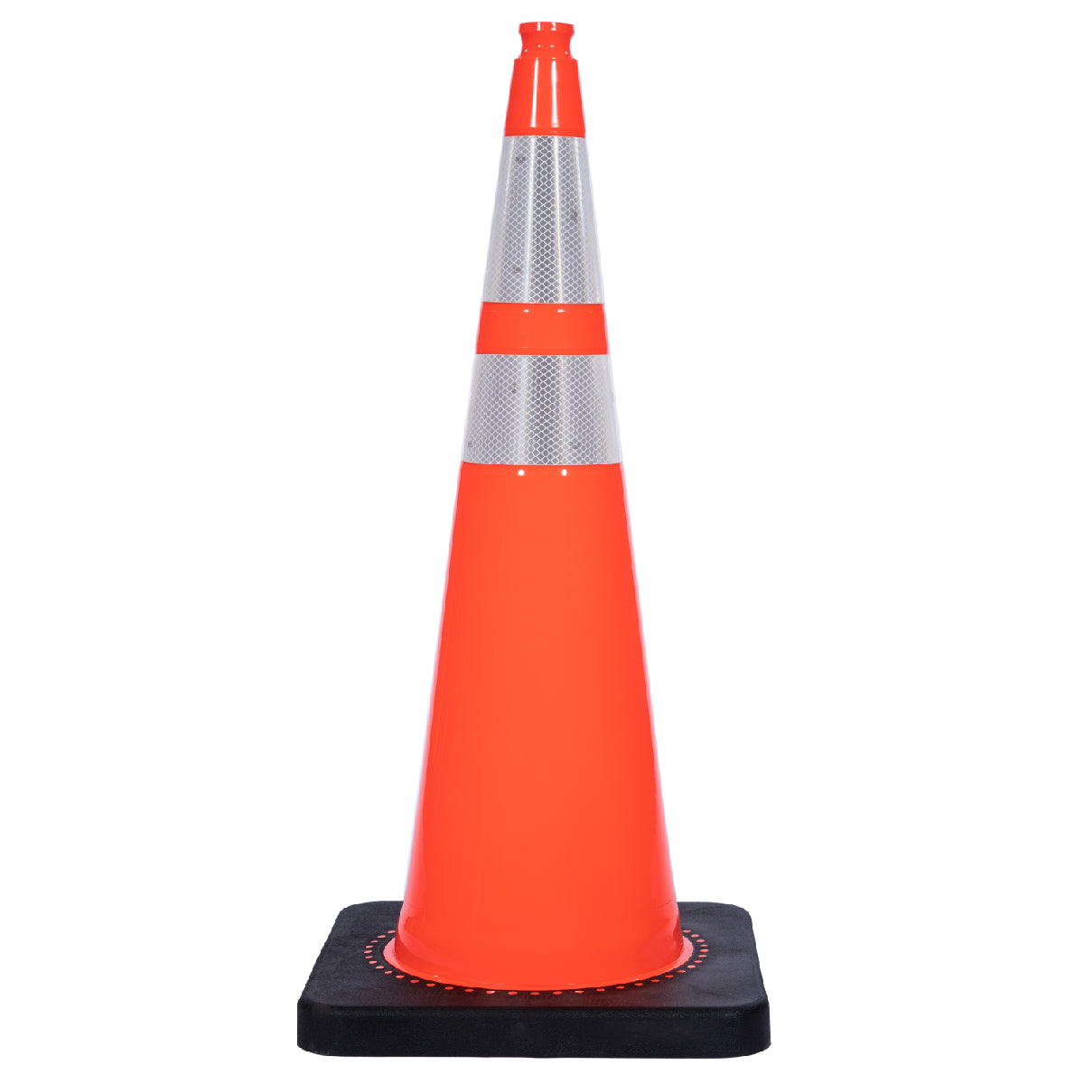 Revolution 36" 15lb Orange Wide Traffic Cone with 6" and 4" 3M Reflective Collars