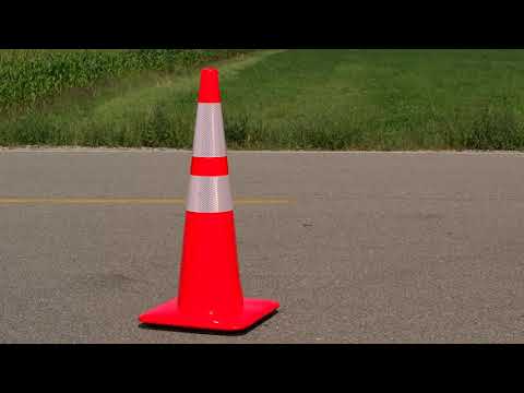 Tri-Glo 28" 10lb Orange Slim Traffic Cone-2